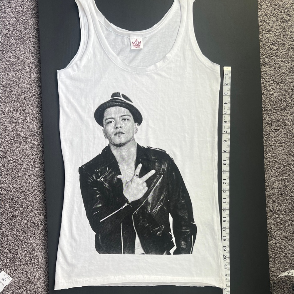 White Graphic Tank Top